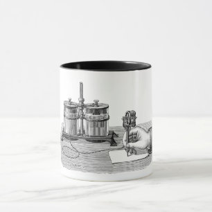 Antiek Steampunk Schrijver Edison Mok