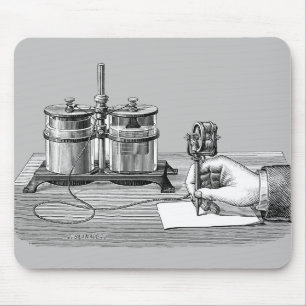 Antiek Steampunk Schrijver Edison Muismat