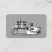 Antiek Steampunk Schrijver Edison Visitekaartje (Voorkant)