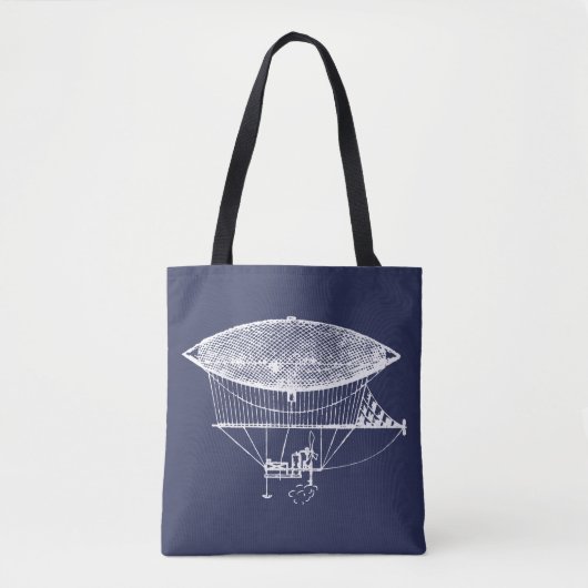 Antiek Steampunk Victoriaans Luchtschip Dirible Ta Tote Bag (Voorkant)