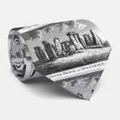 Antiek steenhouwer met steenhouwen steenslag stropdas (Opgerold)