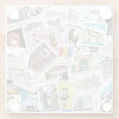 Antiek stempels  stijl glazen onderzetter (Achterkant)