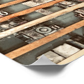antiek stempels voor drukletters poster (Hoek)