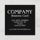 antiek stempels voor drukletters vierkante visitekaartje (Achterkant)