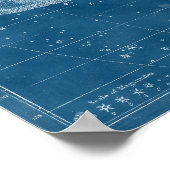 Antiek sterren voor het jaar 1856 met sterren poster (Hoek)