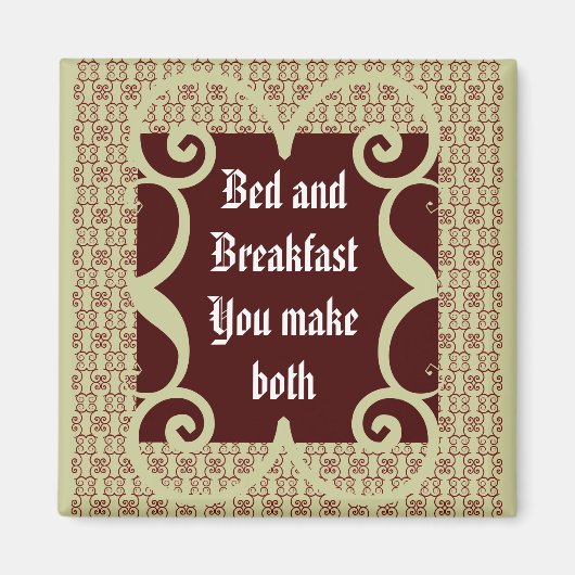 ANTIEK STIJL BED AND BREAKFAST MAGNEET (Voorkant)