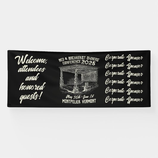 Antiek stijl Bed & Breakfast Conference Spandoek (Horizontaal)