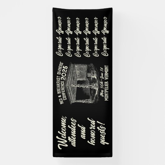 Antiek stijl Bed & Breakfast Conference Spandoek (Verticaal)