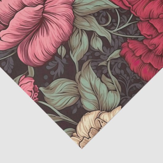 Antiek stijl bloemendecoupage papier (Detail)