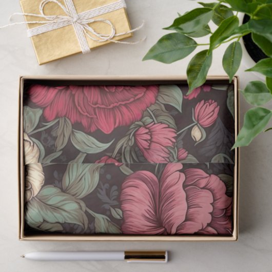 Antiek stijl bloemendecoupage papier (Geschenk)