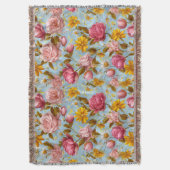 Antiek stijl bloemenprint deken (Voorkant Verticaal)