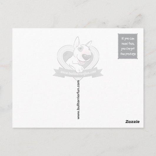 Antiek stijl Bull Terrier Photo Briefkaart (Achterkant)