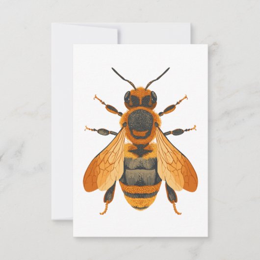 Antiek stijl Bumble Bee – geïnspireerd Bedankkaart (Voorkant)