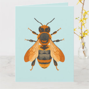 Antiek stijl Bumble Bee – geïnspireerd Kaart