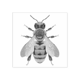Antiek stijl Bumble Bee – geïnspireerd Rubberstempel
