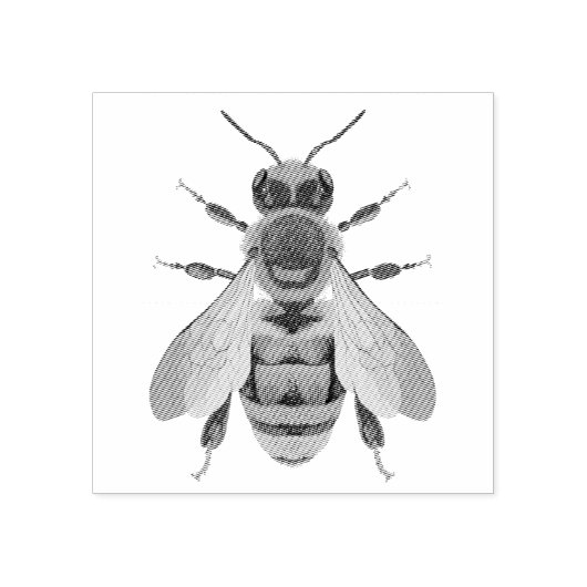 Antiek stijl Bumble Bee – geïnspireerd Rubberstempel (Afrduk)