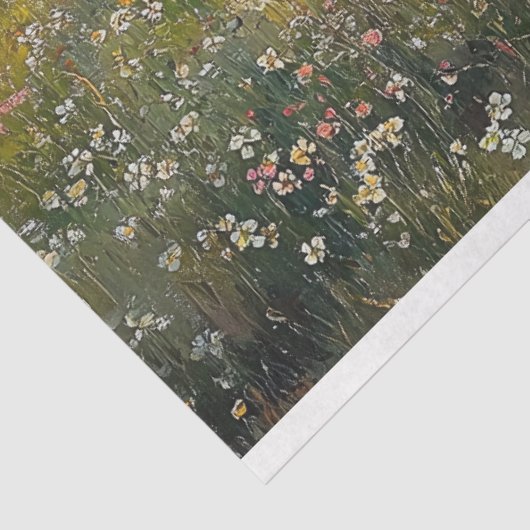 Antiek stijl delicaat wildflower veldlandschap tissuepapier (Detail)