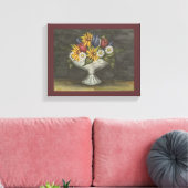 Antiek stijl Floral Canvas Art Print (Insitu (Woonkamer))