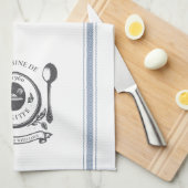 Antiek  Stijl Franse Koken Custom Naam Theedoek (Quarter Fold)