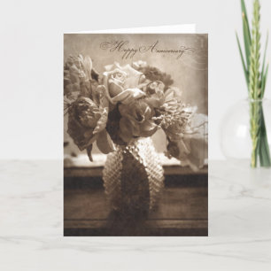 Antiek stijl Happy Jubileum Kaart