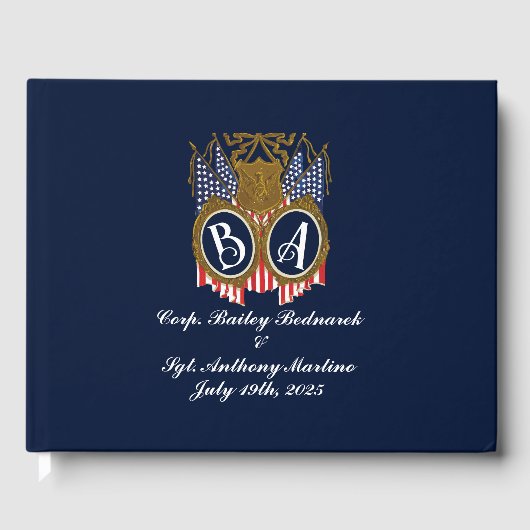 Antiek stijl huwelijkspaar gastenboek (Voorkant)