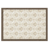 Antiek Stijl Ivoor Damask Soft Waterverf Elegant Tafelkleed (Voorkant (Horizontaal))