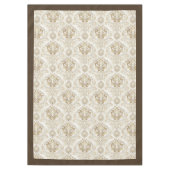 Antiek Stijl Ivoor Damask Soft Waterverf Elegant Tafelkleed (Voorkant)