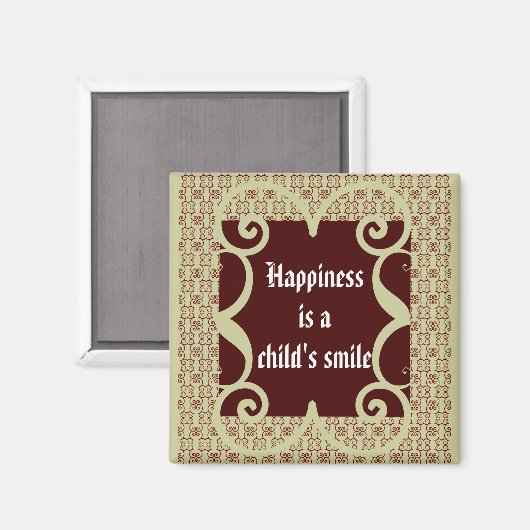 ANTIEK STIJL KIND GLIMLACH MAGNEET (Voorkant / Achterkant)