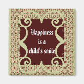 ANTIEK STIJL KIND GLIMLACH MAGNEET (Voorkant)