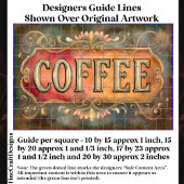 Antiek Stijl Koffie Label Sign DQ1 Decoupage Tissuepapier