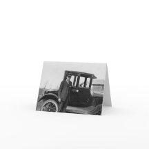 Antiek stijl Man met auto