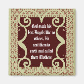 ANTIEK STIJL MOEDERS GEDICHT MAGNET (Voorkant)