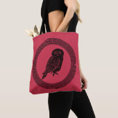 Antiek stijl Oudgriekse uil Tote Bag (Dichtbij)