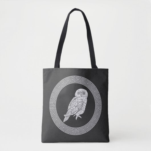 Antiek stijl Oudgriekse uil Tote Bag (Voorkant)