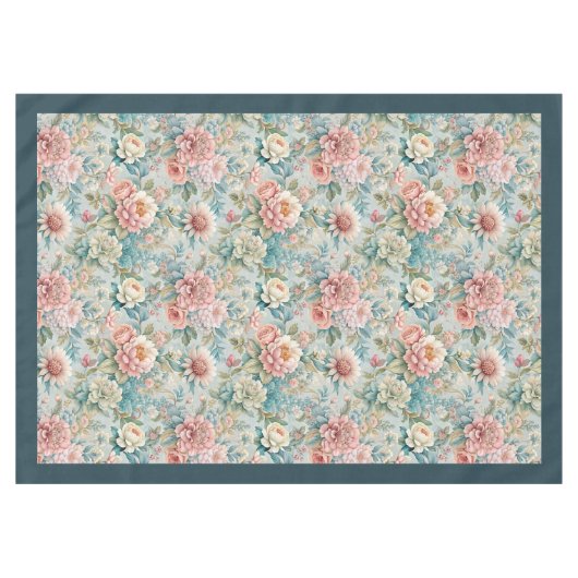 Antiek stijl rococo  bloemenversieringen tafelkleed (Voorkant (Horizontaal))