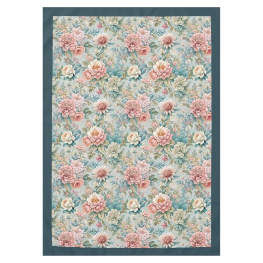 Antiek stijl rococo bloemenversieringen tafelkleed (Voorkant)