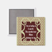 ANTIEK STIJL 'S WERELDS BESTE MAMA MAGNEET (Voorkant / Achterkant)