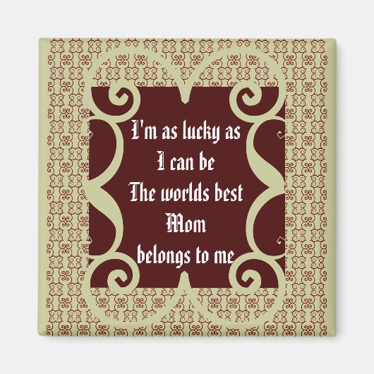 ANTIEK STIJL 'S WERELDS BESTE MAMA MAGNEET (Voorkant)