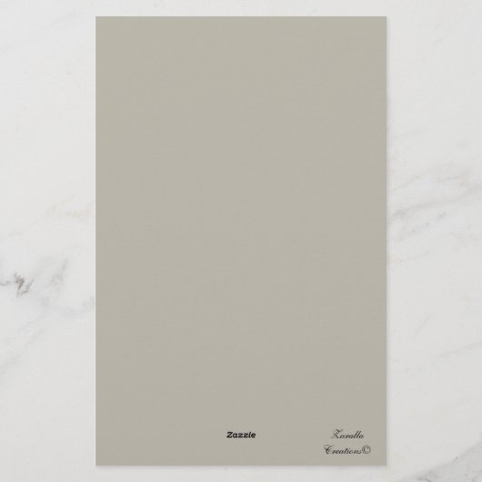 Antiek stijl sneeuwman kerstgrens briefpapier (Achterkant)