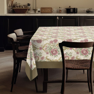 Antiek stijl Victoriaans Bloemdetails Tafelkleed