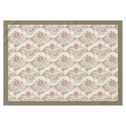 Antiek stijl Victoriaans  Bloemdetails Tafelkleed (Voorkant (Horizontaal))