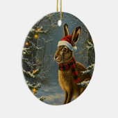 Antiek stijl Woodland Hare Christmas Ornament (Rechts)