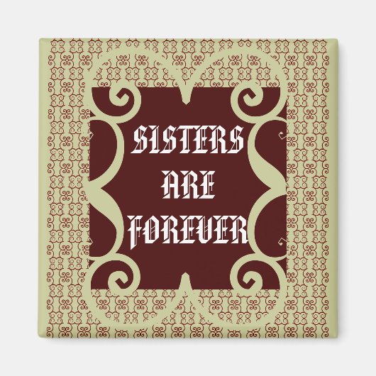 ANTIEK STIJL ZUSSEN ZIJN VOOR ALTIJD MAGNEET (Voorkant)