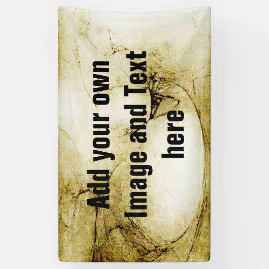 Antiek stijlpatroon met zwendelaar + uw ideeën spandoek (Verticaal)