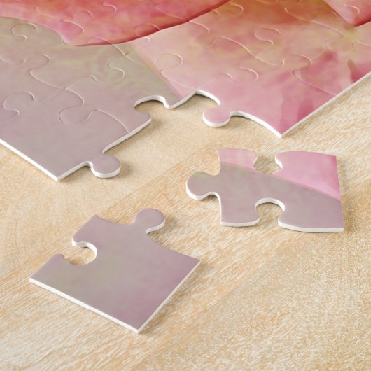 Antiek Stijlroze roze kunst Puzzle Legpuzzel (Zijkant)