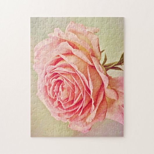 Antiek Stijlroze roze kunst Puzzle Legpuzzel (Verticaal)