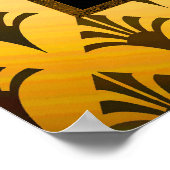 Antiek stijlvol deco-palm Poster (Hoek)