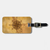 Antiek Stijlvol Roos Bagagelabel (Voorkant horizontaal)