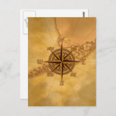 Antiek Stijlvol Roos Briefkaart (Voorkant / Achterkant)