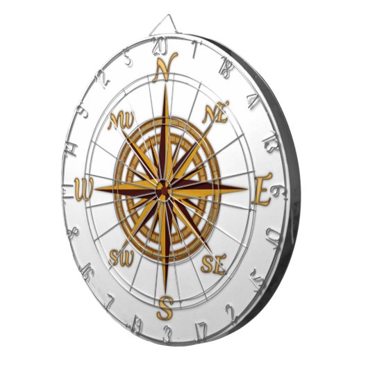 Antiek Stijlvol Roos Dartbord (Voorkant Rechts)